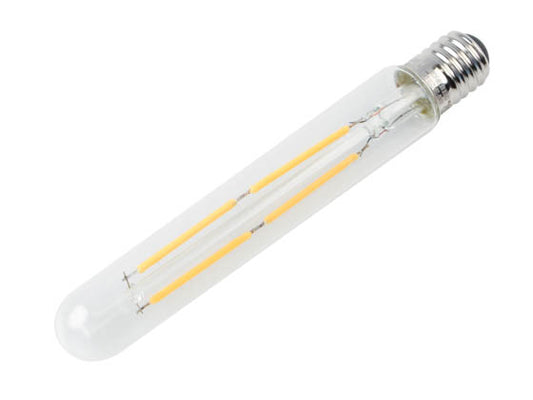 Satco 4 Watt Dimmable T6.5 Clear LED Lamp - 3000K - 400 Lumens - E17 Base